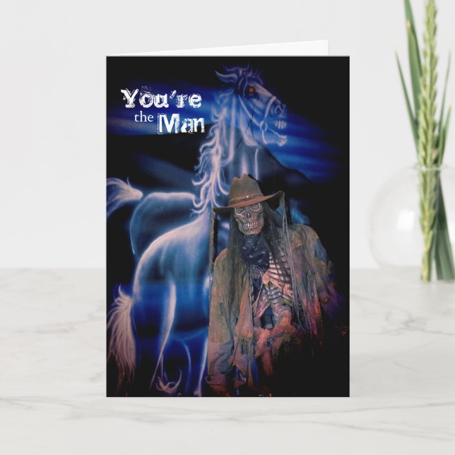 Fantasma Rider Sobre o Cartão de Aniversário Engra (Frente)