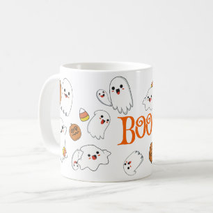 Fantasmas bonitos e Abóboras na Caneca do Hallowee