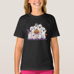 Fantasmas bonitos e Crianças de Abóbora Camisetas