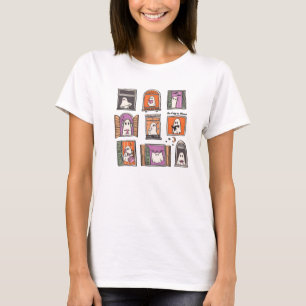 Fantasmas bonitos na T-Shirt do Halloween do Windo