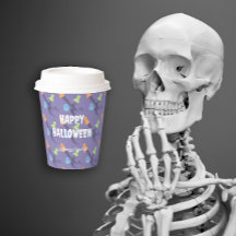 Fantasmas engraçados em Lilac. Halloween personali