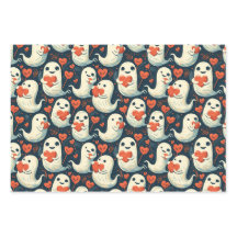 Fantasmas segurando Dia de os namorados de coração