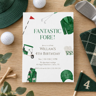 Fantástico Convite de Aniversário Infantil de Golf