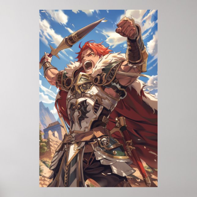 Fantasy Adventure 2D Anime Art Style Poster (Frente)