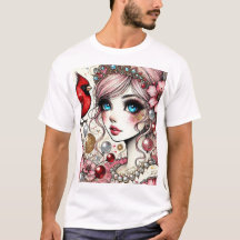 Fantasy Anime Manga Girl Rin ama Sua Camisa De Pás