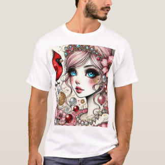 Fantasy Anime Manga Girl Rin ama Sua Camisa De Pás
