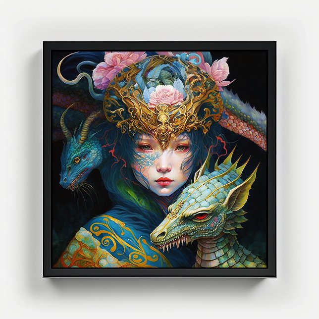 Fantasy Art Dragon Deusa Rainha Poster (Criador carregado)