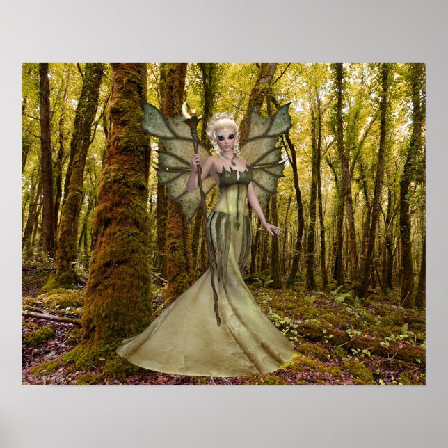 Fantasy Art Princess Forest Poster (Frente)
