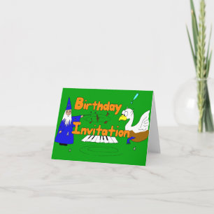 Fantasy Cartoon Birthday Convite para o bruxo