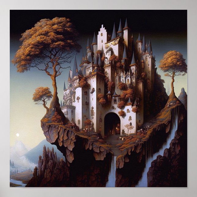 Fantasy Castle Fantasy Art Poster (Frente)