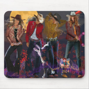 Fantasy Cowgirl, Logotipo Personalizado, Mousepad