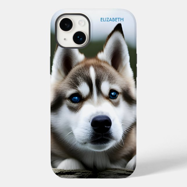 Fantasy Cute Siberian Husky, Vintage Fantasy (Verso)