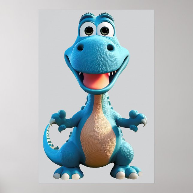 Fantasy Dinosaur Poster (Frente)