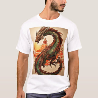 Fantasy Dragon T-Shirt - Unique Watercolor Art Tee