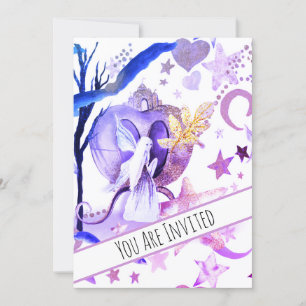*~* Fantasy Fairy Sky Moon Convite de Natal