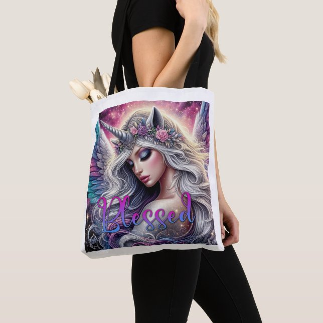 Fantasy Fairy Tote Bag Bendito Art (Close Up)