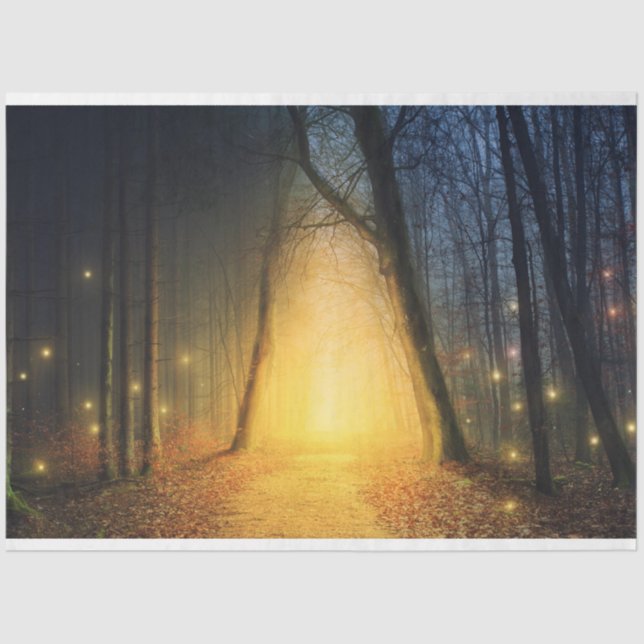 Fantasy Forest Lights 19 Papel Tecido de Decoupage (Frente )