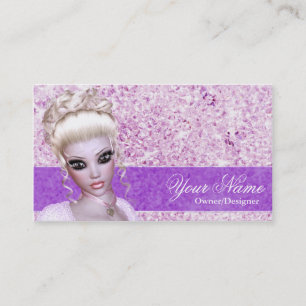 Fantasy Girly Blonde Diamond Girl Cartão de visita