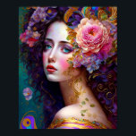 Fantasy Glam Mulher Pop Art Poster<br><div class="desc">Fantasia,  Sci-fi e arte horrorosa do Lunário.</div>