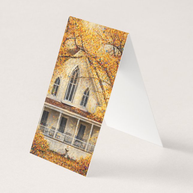 Fantasy Gothic-Revival Carpenter House Folded Card (Frente)