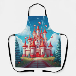 Fantasy Image Of A Candy Cane Castle