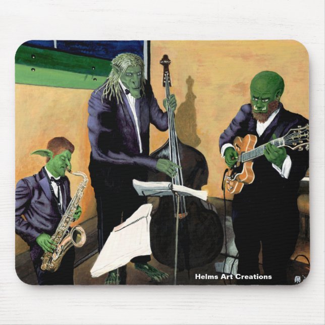 Fantasy Jazz Blues Musicians Music Art Mousepad (Frente)