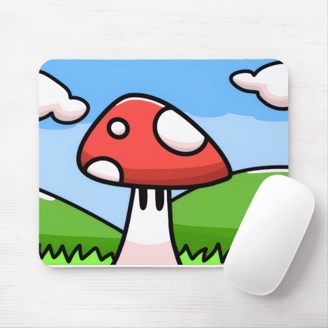 Fantasy Mushroom Mousepad (Com mouse)