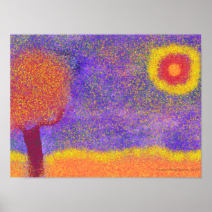 Fantasy Red Tree em Júpiter poster