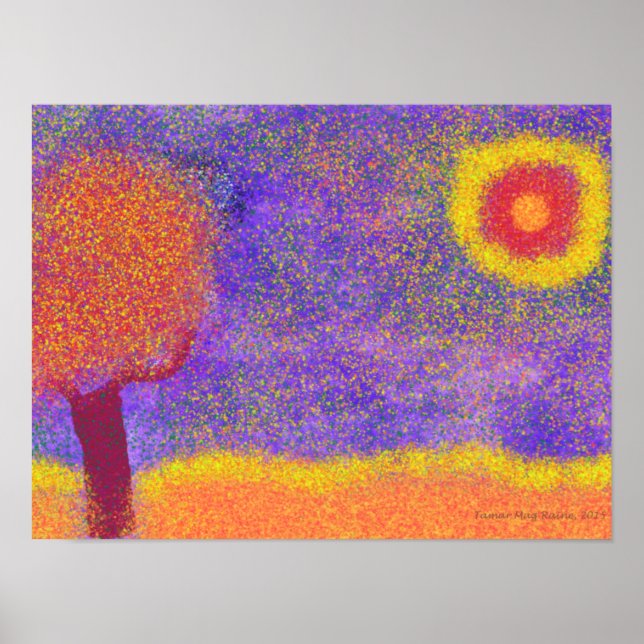 Fantasy Red Tree em Júpiter poster (Frente)