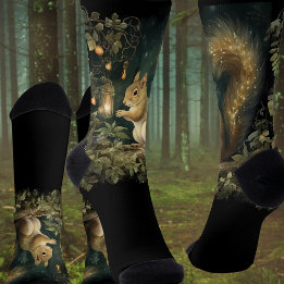 Fantasy Woodland Squirrel e Lights Autumn