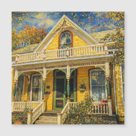 Fantasy Yellow Victorian Magnet