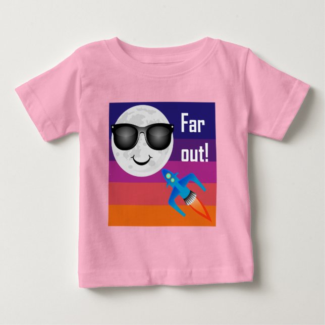 Far Out Design - Baby Fine Jersey T-Shirt (Frente)