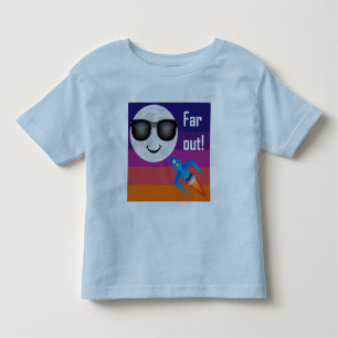 Far Out Design - Camiseta de Jersey Fina para Cria