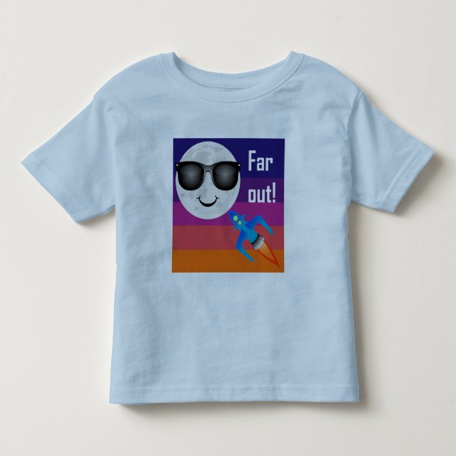 Far Out Design - Camiseta de Jersey Fina para Cria (Frente)