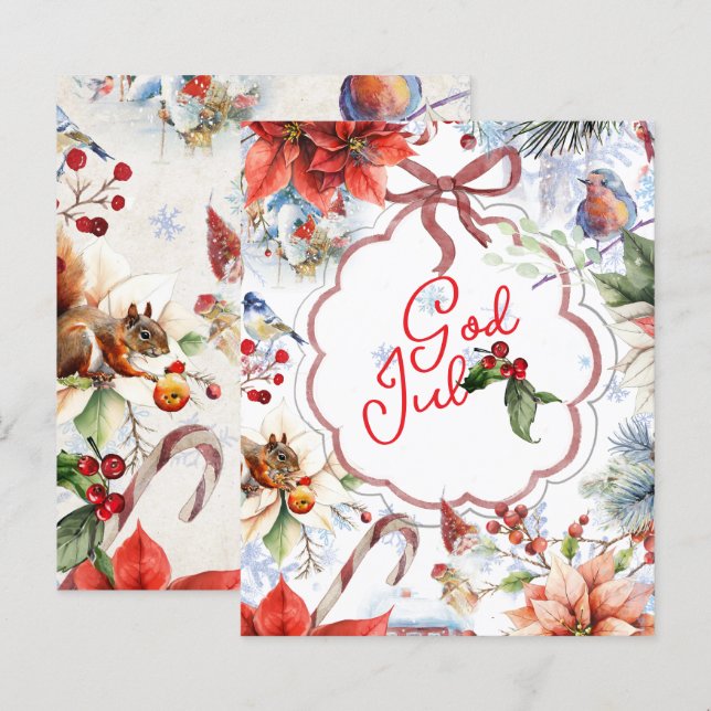 Färglös julfoto-dekorativ fyllning kudde (Frente/Verso)