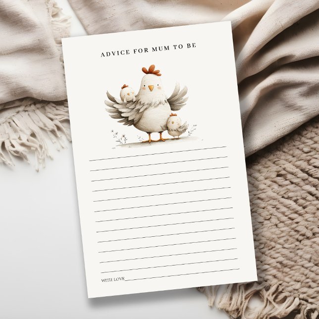 Farm Mum Baby Chick Advice For Mum Baby Shower (Criador carregado)