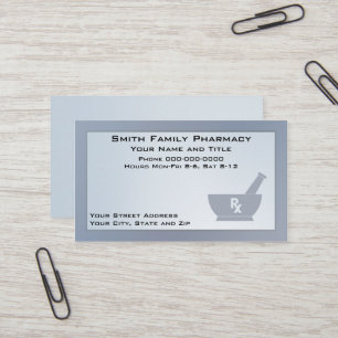 Farmacêutico Cartão de visita