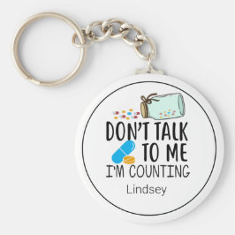 Farmacêutico/Farmácia Engraçado não fale Chaveiro