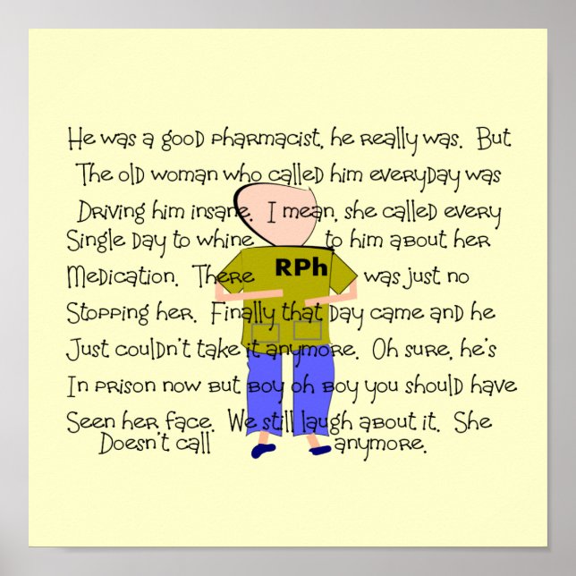 Farmacêutico Que "Perdeu" História Poster de Arte  (Frente)