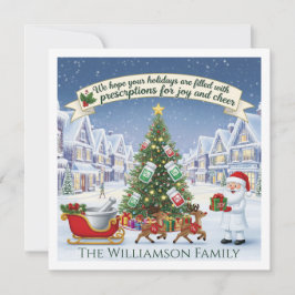 Farmácia Tech Farmacêutica Cartão de Natal Joy Che