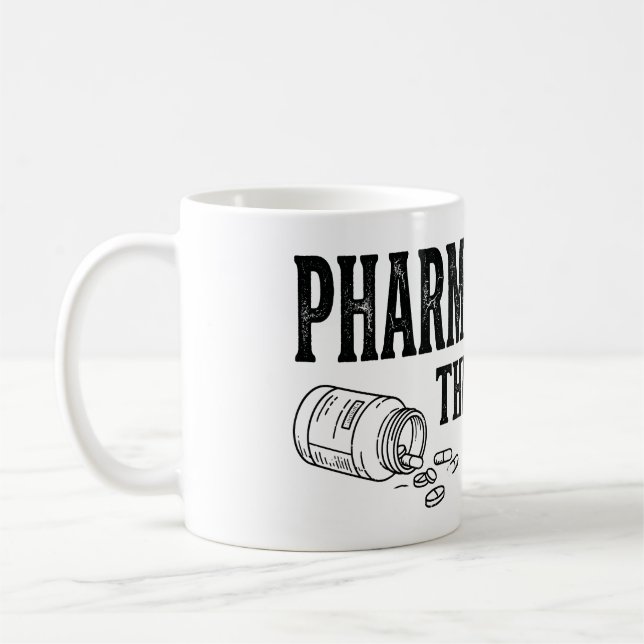 Farmacologia A Luta É Real Caneca de Café Divertid (Esquerda)