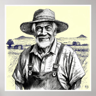 Farmer - Impressão de Arte Arquivada