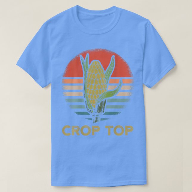 Farmer Retro Corn Crop Top (Frente do Design)