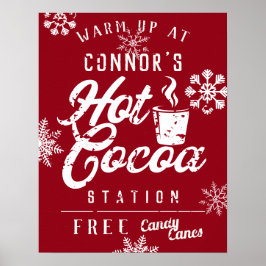 Farmhouse Christmas Family Hot Cocoa Poster