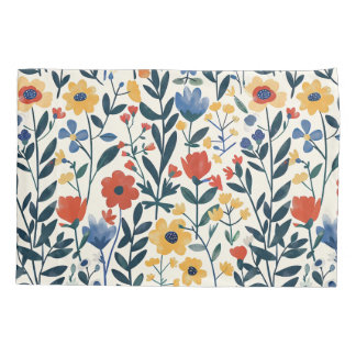 Farmhouse Elegance Whimsical Floral Patchwork Sham