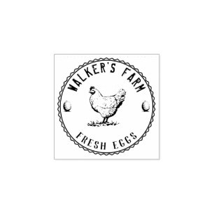 Farmhouse Hen Carimbo de borracha personalizado