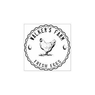 Farmhouse Hen   Carimbo de borracha personalizado