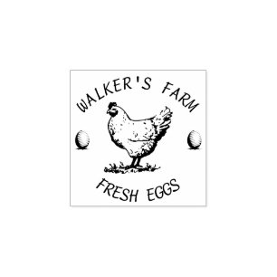 Farmhouse Hen   Carimbo de borracha personalizado