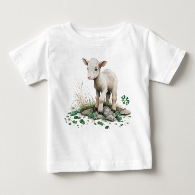 Farmhouse Irlandês | Lâmpada em T-Shirt de Bebê de (Frente)