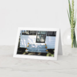 Farmhouse Stoop com Cartão de Saudação de Vazio Pu